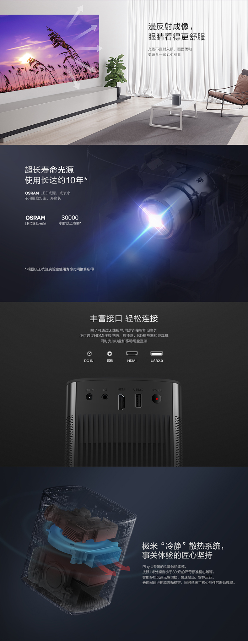 Máy đo cực đoan không có màn hình TV PlayX cầm tay thông minh HD 1080p máy chiếu không dây WIFI micro 3D điện thoại di động văn phòng kinh doanh máy chiếu tích hợp sạc pin Bluetooth PLAY X - Máy chiếu