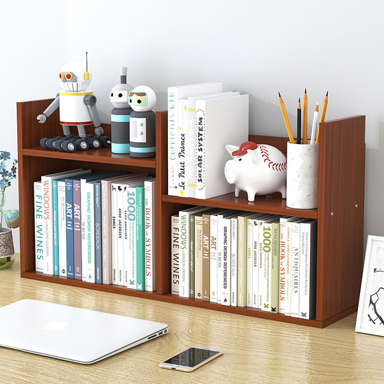 Bookshelf simple table children students with desktop bookshelf shelf office desk storage dormitory small bookcase