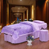 Đặc trưng Universal Beauty Bed Cover Bốn mảnh Giải phóng mặt bằng Massage Bed Massage Massage Bed Cover Beauty Gói đặc biệt khăn trắng trải giường spa