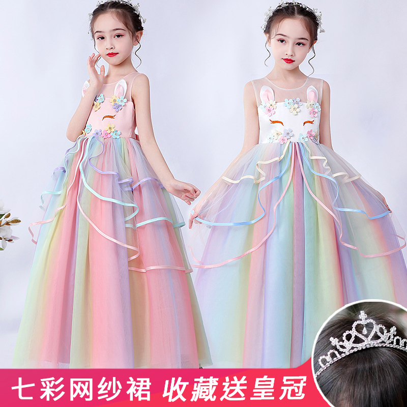 2022 children's clothing women's new dress summer dress little girl princess dress foreign style children's skirt short sleeve baby