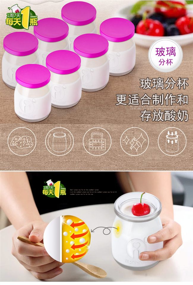Máy làm sữa chua Snj-m9 tự động ly thủy tinh lót inox - Sản xuất sữa chua