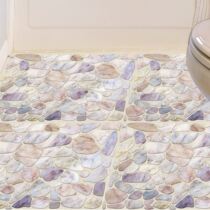 Toilet wear-resistant tile Bathroom decoration self-adhesive floor Waterproof floor sticker Floor sticker Bathroom 3D three-dimensional wall sticker