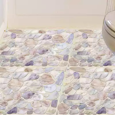 Toilet wear-resistant ceramic tile dressing room decoration self-adhesive floor waterproof floor sticker bathroom 3D three-dimensional wall sticker