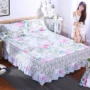 Giường bọc giường loại 1,8 cotton đơn giản cotton 1,5 đơn chống trượt bảo vệ 2.0m giường nhóm ba mảnh đôi drap giường có viền