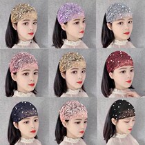 Hair band online red 2021 New wide side head hoop Korea sweet Maessen Womens department press hair headscarf headgear hair headgear