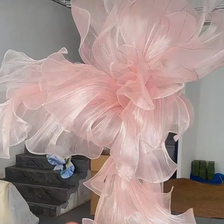 Pink flower large wedding silk flower wedding