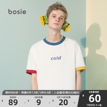 bosie cold short-sleeved male couple female loose casual wild tide T-shirt summer trend couple short-sleeved t00121