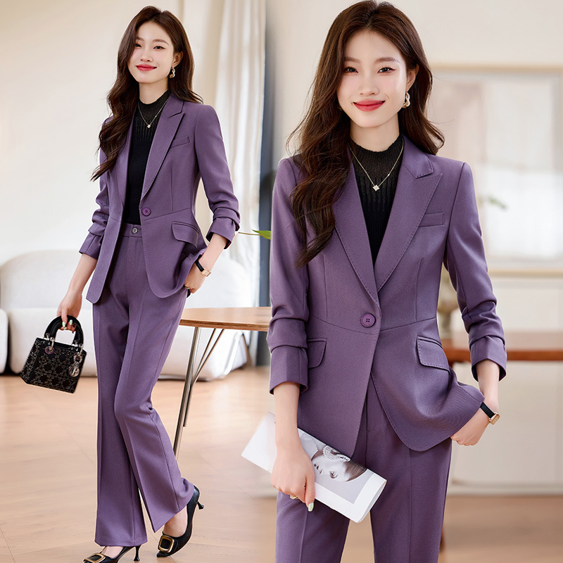 Purple Blazer for Women 2026 Spring New Style High-End Elegant Goddess Style Professional Formal Suit Set