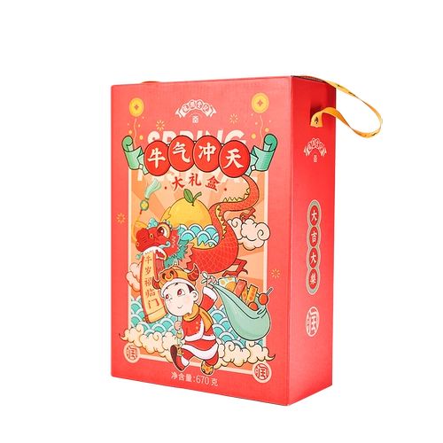 龙润堂记 Подарочная коробка Niu Qi Sky Pired Puft Outumn Pear Cream Lollipop Huangrun Ran Ran Ran Niu Nian Limited Gift Box 670g коробка