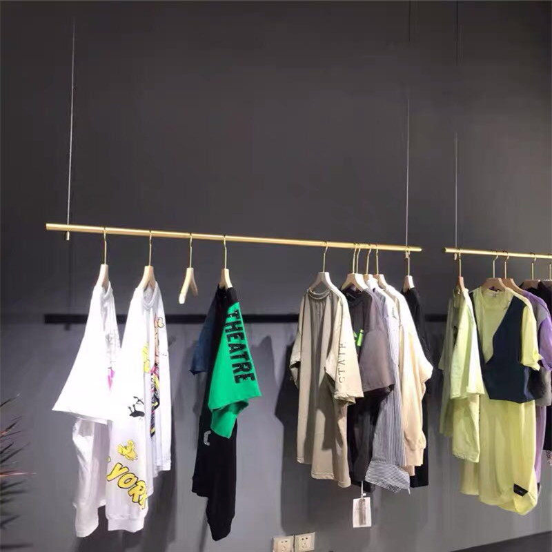 Clothing Shop Stainless Steel Wedding Dresses Show Women's Suspended Ceiling Suspended Hanger Upper Wall Hanger Hung Clothes Hanger Wall Hung