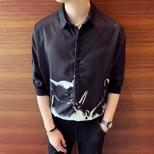 Летняя трендовая рубашка для отдыха, популярно в интернете, короткий рукав, в корейском стиле, оверсайз