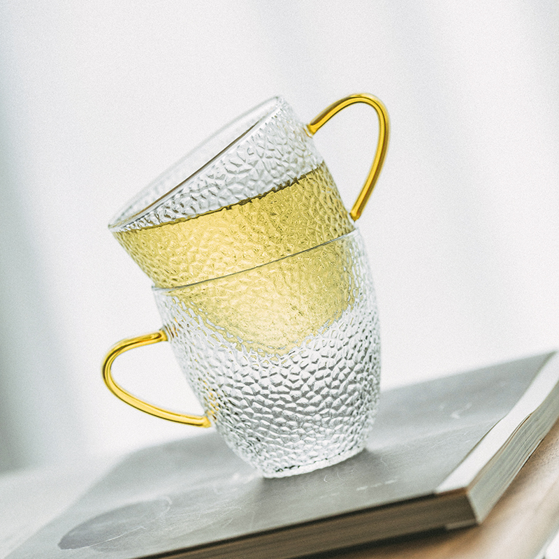 Vegetation school Japanese hammer glass cup with the heat - resistant glass ultimately responds cups of coffee cup tea cup