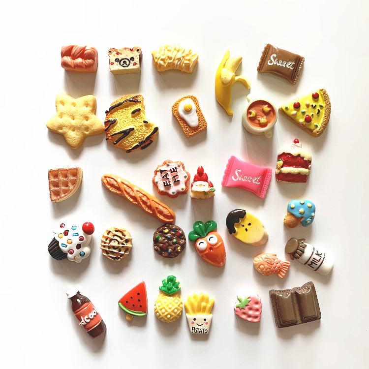 Mini refrigerator sticker magnet Creative simulation food stereo mini magnet decorative photo small magnet magnetic suction