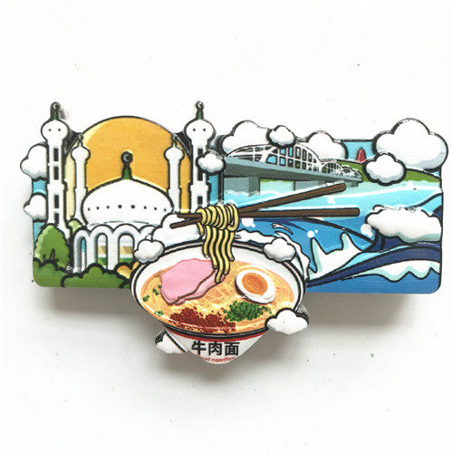 مدينة المناظر الخلابة الصينية السفر تذكارية هانغتشو جينان شنغهاي تشونغتشينغ مغناطيس الثلاجة الديكور ثلاثي الأبعاد ملصقات مغناطيسية