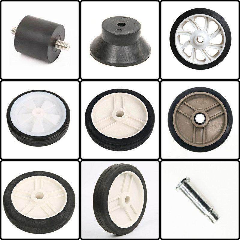 Special wear-resistant air compressor solid directional wheel Nylon solid air pump accessories flywheel wheel caster aperture