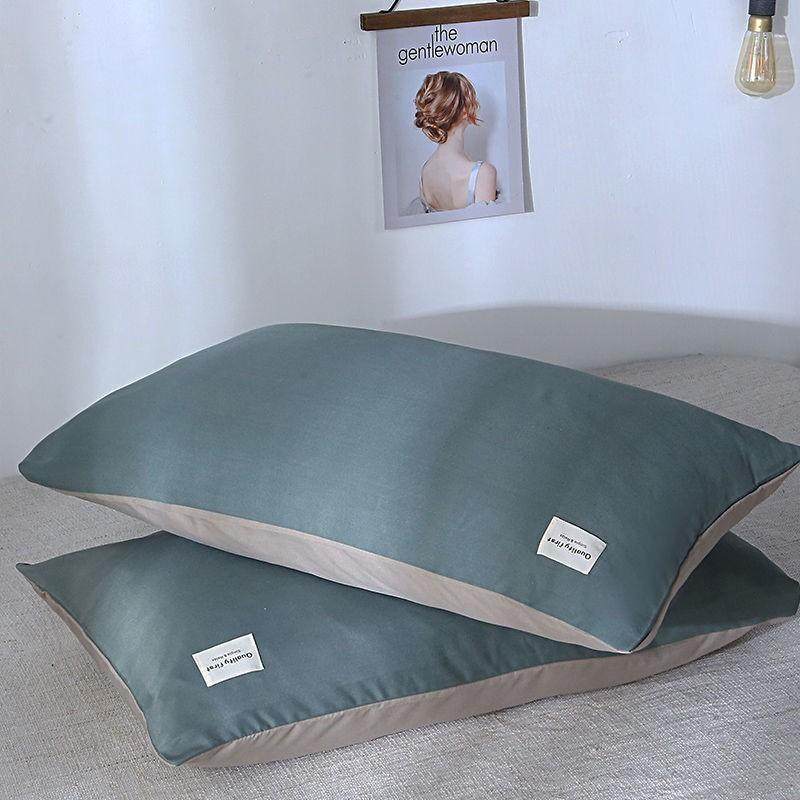 Washed Cotton Pillowcase Single Pillowcase Student Dorm Single Pillowcase 48x74 Pillowcase