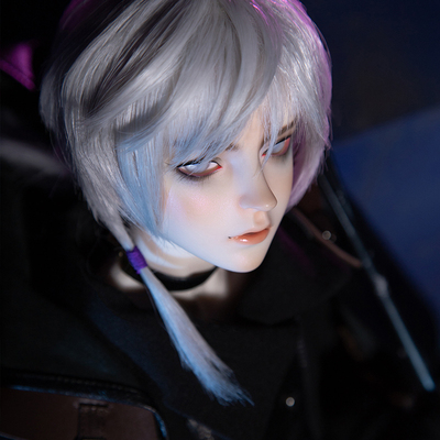 taobao agent Ringdoll's anthropomorphic RWIGS60-93 Silver High-temperature silk wig genuine BJD doll SD male uncle body