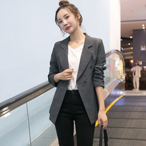 2021 Spring and Autumn new small suit jacket female Korean version of Slim Net Red Black Spring and Autumn casual suit overalls