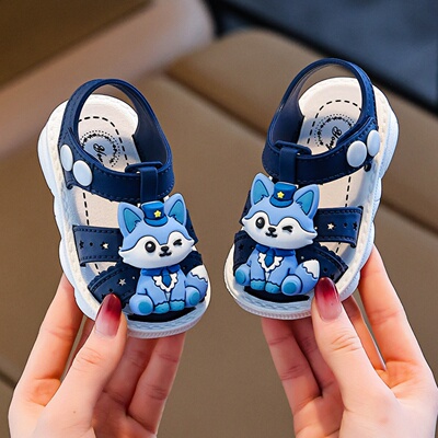 British Children's Sandals for Boys, Non-Slip and Odor-Resistant, for Girls Aged 0-1-3, Cartoon Closed-Toe Sandals Suitable for Water Activities — 8