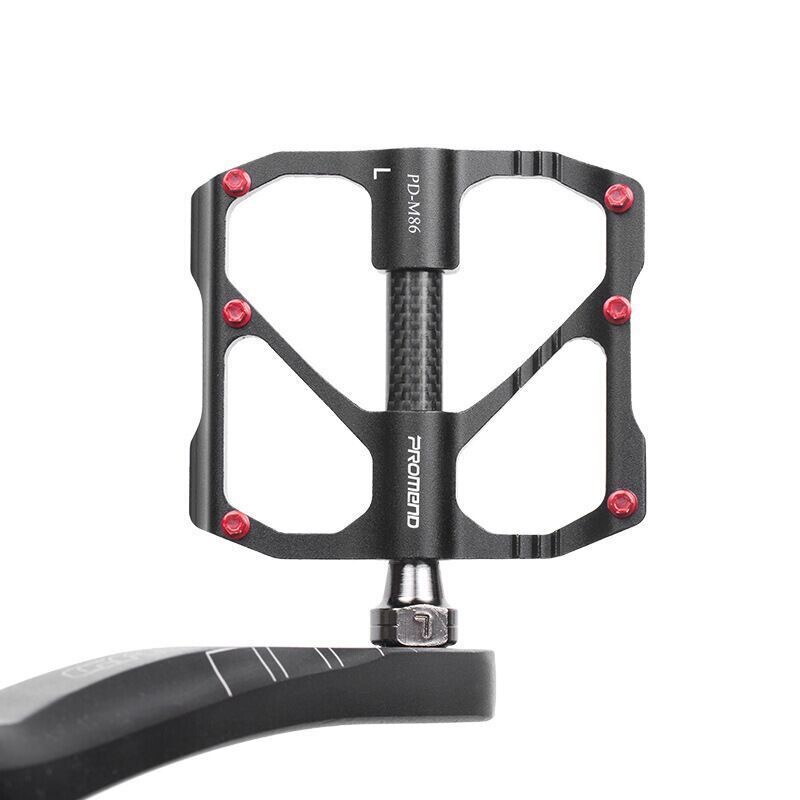 New Promend Bicycle Pedals M86C R87C Carbon Fiber Bearing Pedals Mountain Bike 3 Bearing Pedals