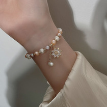 Pearl bracelet ins niche design sense girlfriends senior sense female 2021 new bracelet summer Sterling Silver does not fade