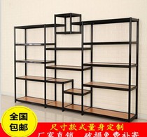  Boutique shoe store Shoe rack luggage rack Shoe shelf Shopping mall multi-layer combination shoe cabinet Modern simple window shoe display