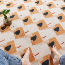 Imported wool rug Living room Nordic modern minimalist Tea Blanket Ground Mat Bedroom Bedside Blanket Weave Cartoon Home