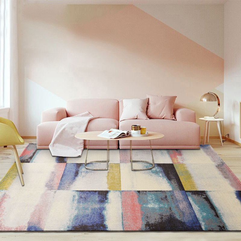 Hingle Living Room Carpet Bedrooms Simple modern Nordic European-style Teenage Hearts Bed side tea table Home Rooms Princess-Taobao