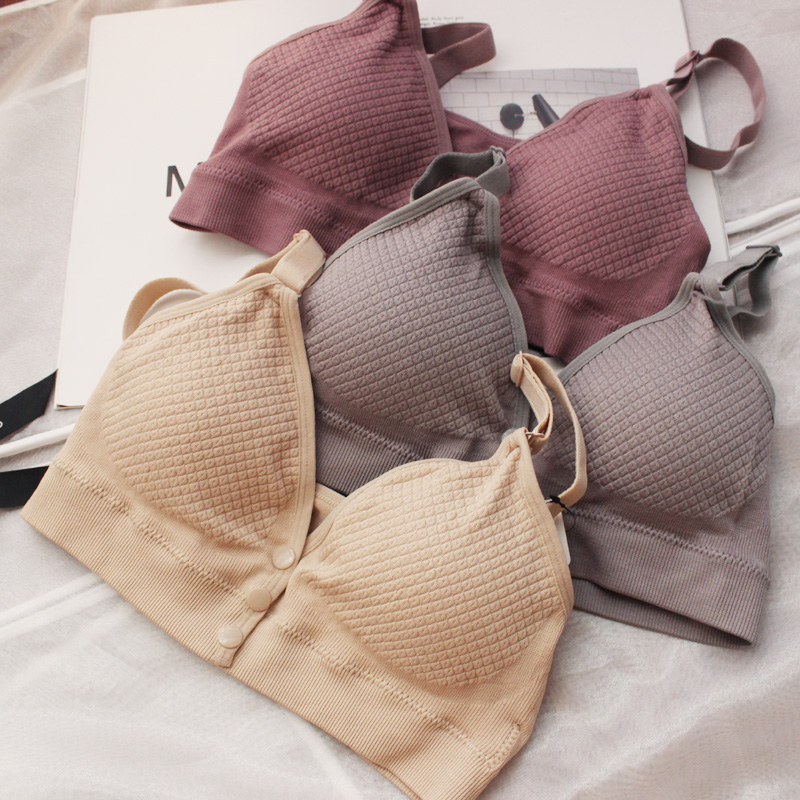Lactation Underwear Poly-proof Drooping Vest-Type Pregnant Woman Bra Pregnancy Special Summer Thin lactation Early pregnancy