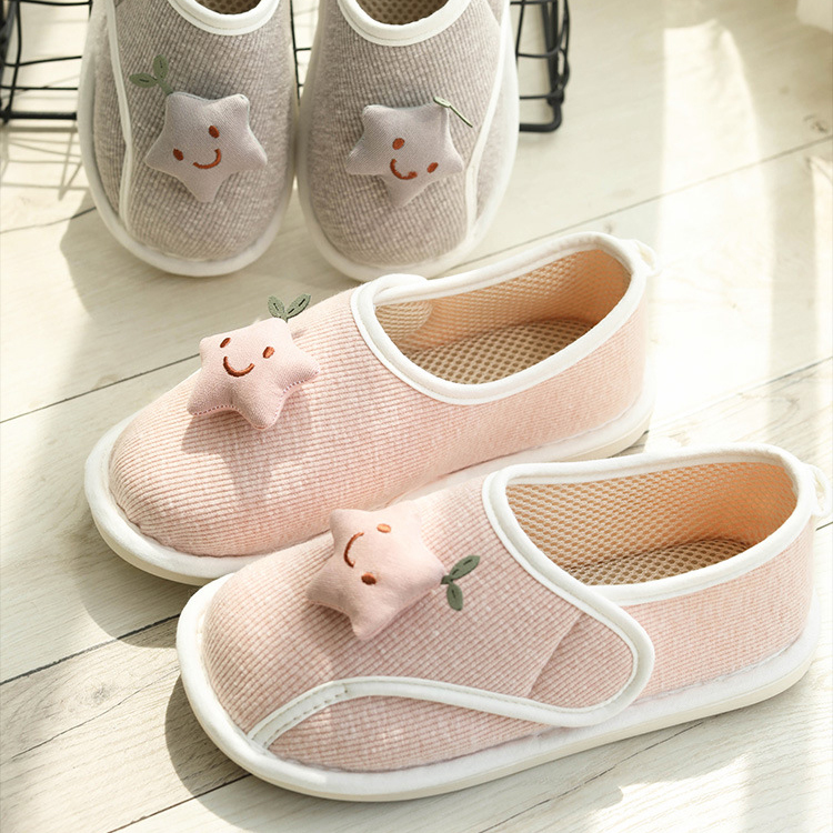 Sitting Lunar Shoes Postpartum Summer Thin supplies kits heel anti-slip and warm pregnant women slippers Baotou Magic sticker-Taobao
