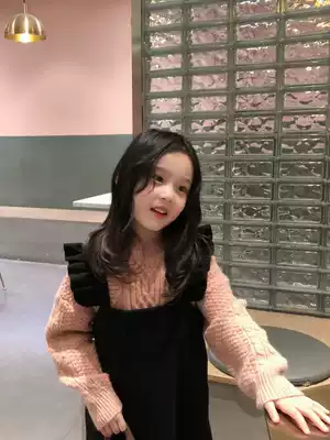 Beautiful girl city girls baby thickened fabric sundress mid-size children's skirt 2020 winter new children's clothing