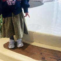 City of beauty girl baby skirt 2019 autumn and winter new childrens wear corduroy lined temperament