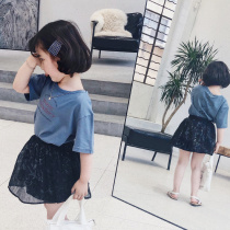 City of beauty girl baby cotton letter T-shirt 2019 summer new girl dress thin soft material