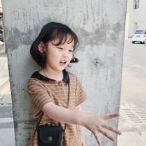 City of Beauty Girl Baby Slim Striped Dress 2019 Summer New Girl Dress Temperament Color Collar