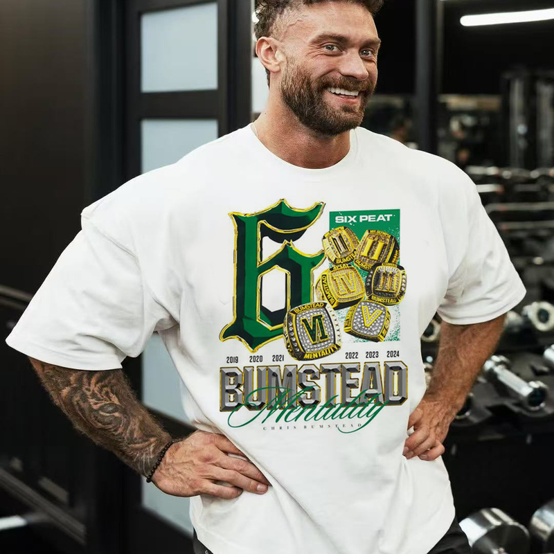 Chris Sixth Olympic Champion Pure Cotton Fitness American Retro Half-Sleeve Breathable Sports Trendy Short-Sleeve T-Shirt