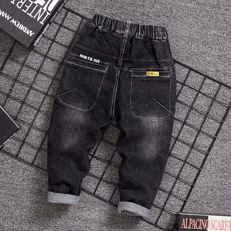 Boy Clothing Boy Jeans 2022 New Autumn Winter Clothing Children Plus Suede Thickened Foreign Pie Spring Korean version long pants Chauder