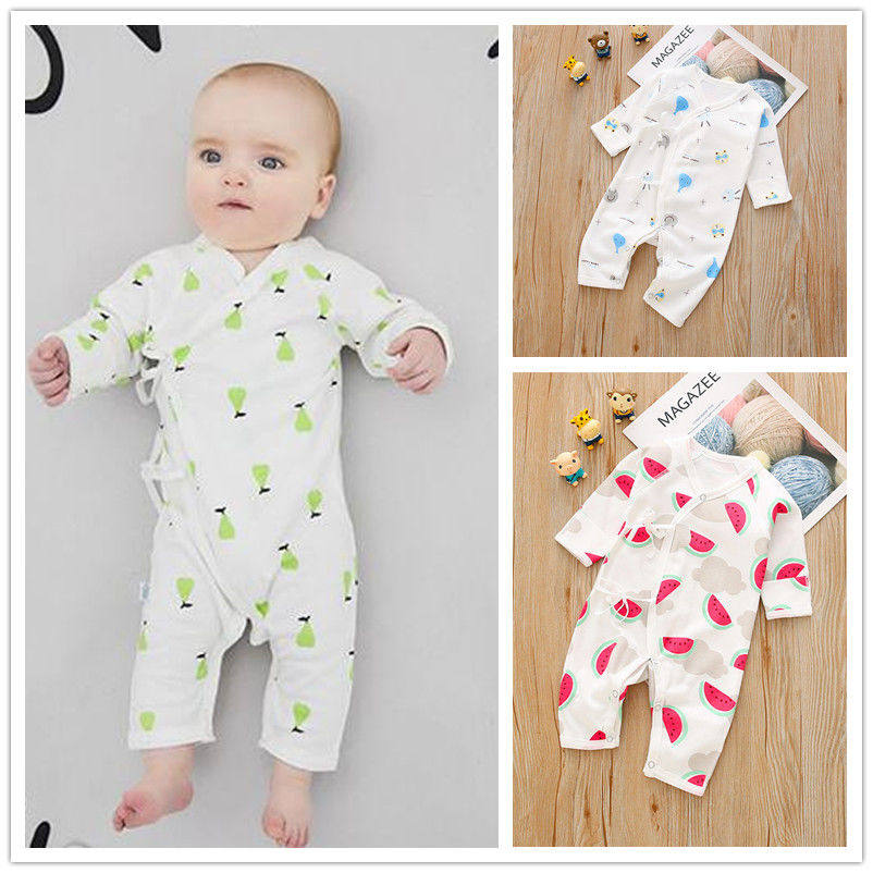 Newborn Baby Even Body Clothes Spring Autumn Winter Pure Cotton 1 Baby 0-3-6 Month Newborns Monk Serving Long Sleeve Butterfly Coat