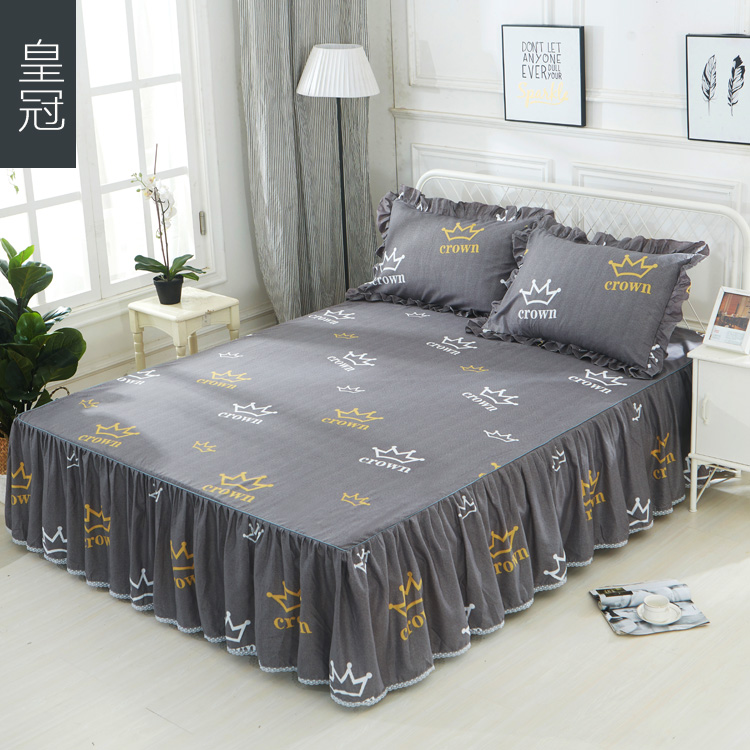 Bông giường váy giường đơn bìa bông giường tấm bạt lò xo bìa đặt tấm 1.8 m 1.5 m Simmons bảo vệ bìa khuyến mãi