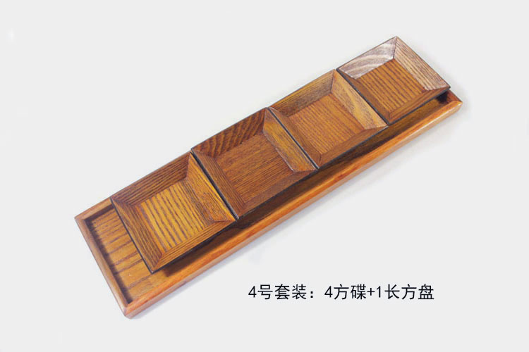 Đĩa gỗ trái cây sấy khô đặt đĩa ăn nhẹ khay retro bằng gỗ tấm lưới lưới sáng tạo quán cà phê quán trà nhà - Tấm khay trà gỗ
