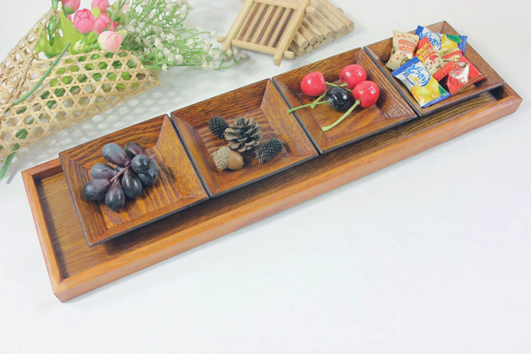 Tấm gỗ trái cây sấy khô đĩa tấm tách khay khay trà gỗ hương