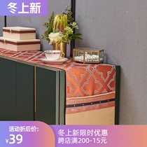 Modern light luxury table flag European high-end luxury bed flag American coffee table flag TV cabinet shoe cabinet cover table tea flag