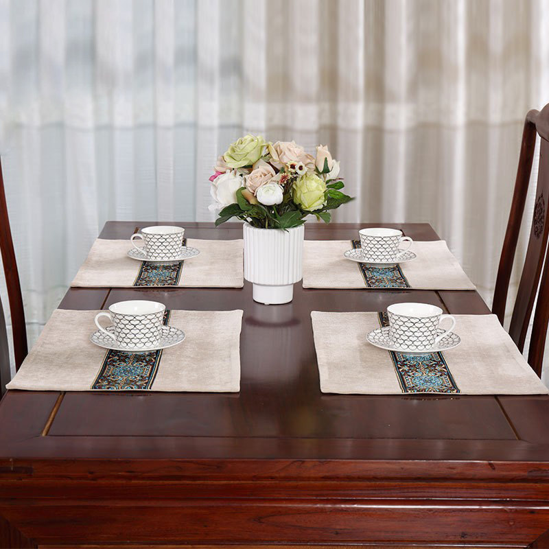 Dafan high-end European-style American-style table mat fabric placemat modern luxury coaster bowl mat dish mat tablecloth tea table mat