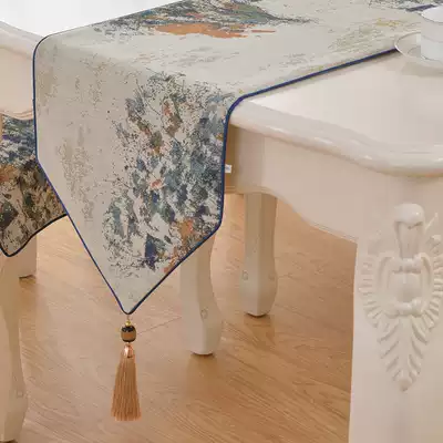 Tablecloth European American high-end light luxury Modern simple new Chinese Zen high-end tea table Tea table Coffee table cover cloth