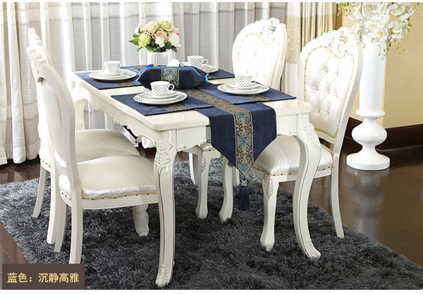 Âu Mỹ ánh sáng sang trọng cờ bàn hiện đại tối giản Trung Quốc cao cấp bàn ăn cờ cà phê bàn ​​bàn cờ quà tặng tân gia - Khăn trải bàn khan trải bàn
