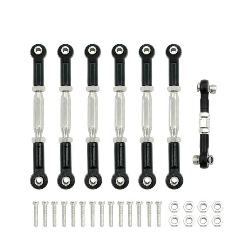 7 Pieces of Adjustable Dead Mouse Metal Pull Rod for Traxxas Slash 2Wd 1/10 Upgrade Parts