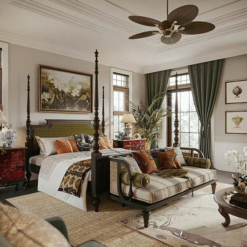 French-Style Solid Wood Bed 1.8m Double Bed Master Bedroom Large Bed American Country-Style Soft-Packed High-End Roman Column Solid Wood Bed French-Style Solid Wood Bed 1.8m Double Bed Master Bedroom Large Bed American Country-Style Soft-Packed High-End Roman Column Solid Wood Bed