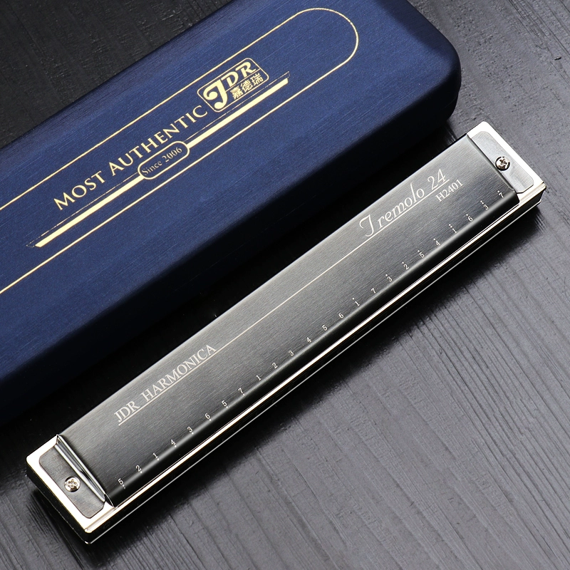 New harmonica Jia Derui Máy trợ giảng trung học cao cấp dành cho người lớn mới bắt đầu trẻ em Nhạc cụ tự học 24 lỗ đa âm chuyên nghiệp - Nhạc cụ phương Tây