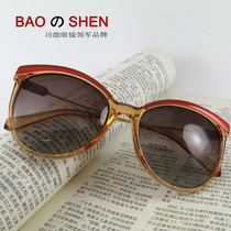 Girls personalized sunglasses high-definition large-frame driving sunglasses brown gradient lens sun visors retro polarized glasses