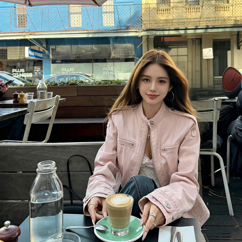 Early Autumn American Retro Stand-Up Collar Washed Short Jacket for Women, Autumn Casual Versatile Design Niche Early Autumn Jacket Early Autumn American Retro Stand-Up Collar Washed Short Jacket for Women, Autumn Casual Versatile Design Niche Early Autumn Jacket