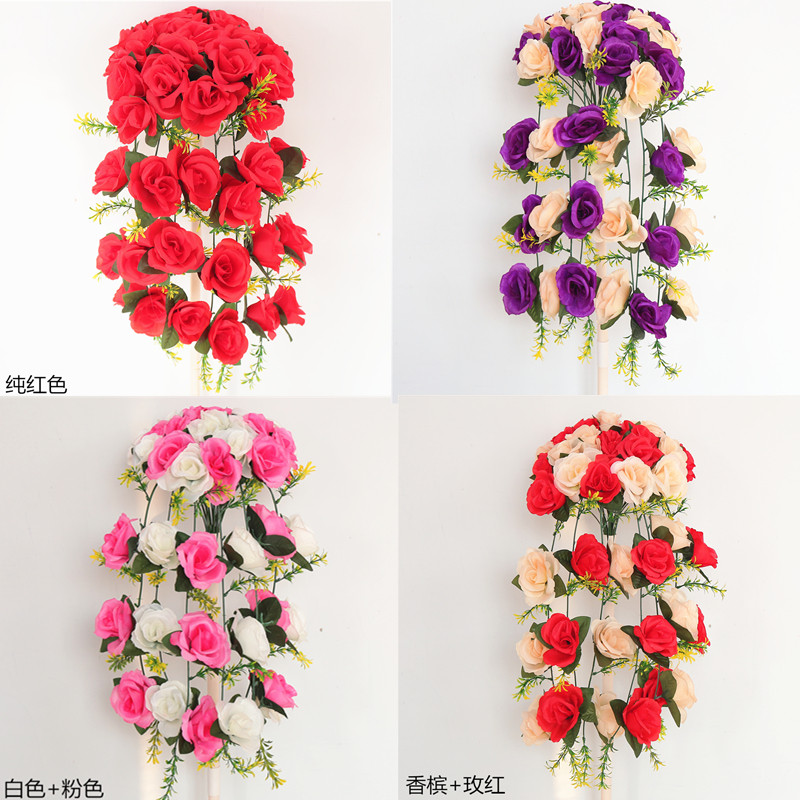 Road quoted flower basket 42 drowning blossom arch flower frame Roman column T - stage flower bouquet cherry blossom arch leading flower counter